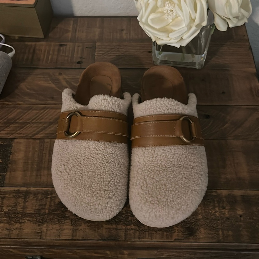 See By Chloe Slip-On Sherpa Mules size 9
